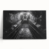 Stretched canvas wall art depicting a vibrant railroad landscape design, showcasing rich colors and intricate details, perfect for enhancing modern home decor.