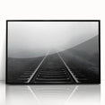 Framed wall art collection showcasing a vibrant landscape and railroad design, featuring a sleek black frame and acrylic front for modern decor. Ideal for enhancing living spaces or offices.