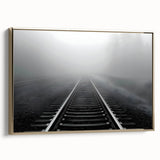 Framed canvas wall art collection featuring an elegant railroad landscape design with gold accents, showcasing vibrant colors and intricate details, ideal for home décor.
