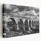 Stretched canvas wall art featuring a vibrant railroad landscape design, showcasing rich colors and intricate details, ideal for adding a modern touch to home decor.