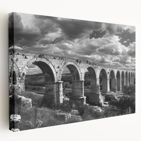 Stretched canvas wall art featuring a vibrant railroad landscape design, showcasing rich colors and intricate details, ideal for adding a modern touch to home decor.