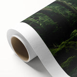 Vibrant rolled canvas artwork showcasing a serene landscape with trains and railroads, perfect for home decor. The design features rich colors and intricate details, enhancing any room's ambiance.