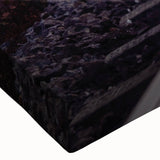 Close-up of a stretched canvas wall art piece showcasing a vibrant railroad landscape design, featuring rich colors and detailed textures to enhance any modern decor.