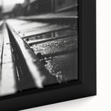 Framed canvas wall art showcasing a vibrant landscape with railroads, featuring rich colors and intricate details, ideal for home décor.