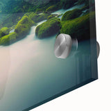 Vibrant close-up of a rainforest-themed acrylic wall art piece showcasing lush green foliage and intricate details, perfect for nature-inspired decor. Ideal for adding a touch of tropical beauty to any interior space.