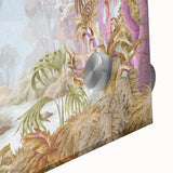 Close-up of a vibrant rainforest landscape wall art piece, showcasing lush greens and intricate details, printed on high-quality acrylic glass for a stunning visual display. Perfect for nature enthusiasts looking to enhance their home decor with a tropical touch.