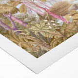 Vibrant rolled canvas showcasing a lush rainforest landscape design, featuring rich greens and blues, perfect for nature-inspired home decor.