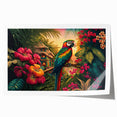 Vibrant rainforest wall art print showcasing lush greenery and tropical flora, rolled and ready for framing, perfect for nature enthusiasts and home decor.