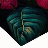 Close-up of a vibrant rainforest-themed canvas wall art piece, showcasing lush green foliage and intricate details, perfect for nature-inspired decor.