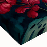 Close-up of vibrant rainforest landscape wall art on stretched canvas, showcasing rich greens and intricate details, perfect for enhancing modern home decor.