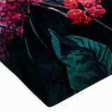 Close-up of a vibrant rainforest landscape wall art design on stretched canvas, showcasing lush green foliage and intricate details, perfect for nature-inspired decor.