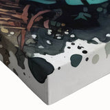 Close-up of a vibrant rainforest landscape stretched canvas wall art, showcasing lush greenery and intricate textures, perfect for enhancing home decor and nature themes.