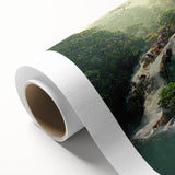 Vibrant rolled canvas featuring a lush rainforest design with rich green foliage and intricate details, ideal for enhancing home decor and nature-inspired spaces.