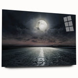 Acrylic glass wall art featuring a scenic landscape and road design, highlighting vibrant colors and intricate details, perfect for modern home decor.