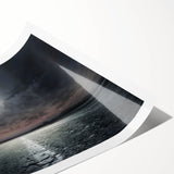 Rolled print showcasing a serene landscape road design in vibrant colors, ideal for home decor, packaged securely in a protective cardboard tube.