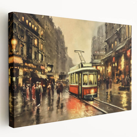 Stretched canvas wall art showcasing a serene landscape with winding roads and lush greenery, ideal for home decor or office aesthetics. The vibrant colors and intricate design evoke a sense of tranquility and adventure, enhancing any interior space.