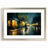 Framed wall art showcasing a serene landscape with winding roads, presented in a silver frame with a mat. Ideal for home decor and interior styling.