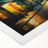 Rolled canvas artwork showcasing a vibrant landscape road design, featuring rich colors and intricate details, ideal for home decor. Packaged securely in a sturdy tube for protection.