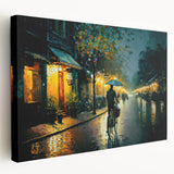 Stretched canvas wall art depicting a serene landscape with winding roads, showcasing vibrant green hills and a clear blue sky, ideal for home decor.