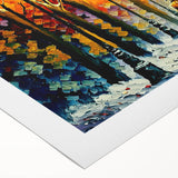 Rolled canvas artwork showcasing a vibrant landscape of winding roads through lush green hills, perfect for modern home decor, enhancing any living space's aesthetic.