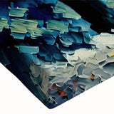 Stretched canvas artwork showcasing a vibrant landscape road scene, featuring lush greenery and a winding path under a clear blue sky, perfect for home decor.