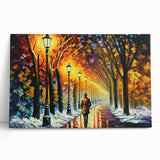 Stretched canvas wall art showcasing a picturesque landscape with winding roads and vibrant colors, perfect for home decor or office spaces, adding a serene atmosphere.