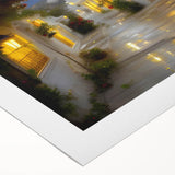 Rolled canvas art showcasing a serene landscape road design with vibrant colors and intricate details, perfect for home decor or art enthusiasts.