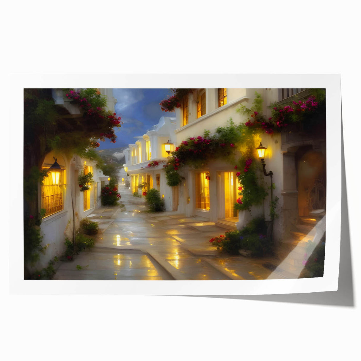 Rolled print of a stunning landscapes and roads wall art design featuring vibrant colors and intricate details, ideal for home decor and interior design enhancement.