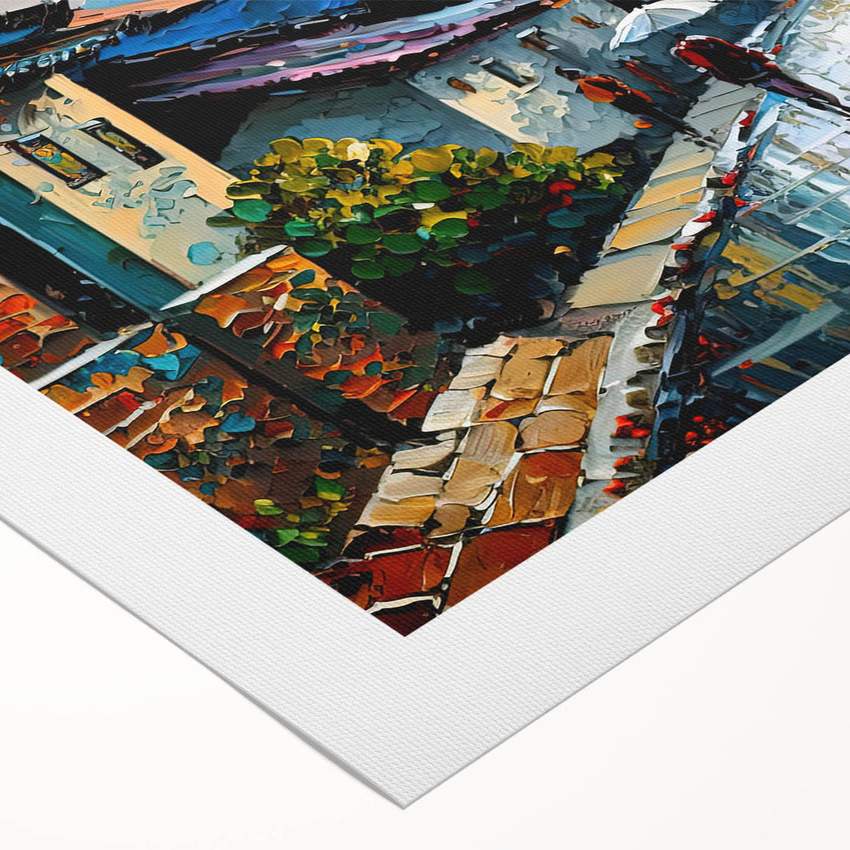 Stunning rolled canvas artwork showcasing a serene landscape road design, featuring vibrant colors and intricate details, ideal for modern home decor.