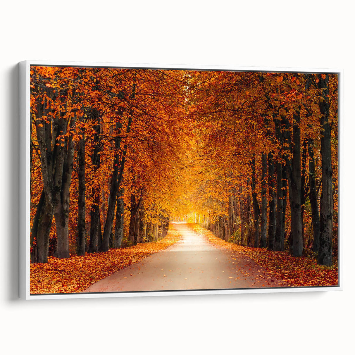 Framed canvas wall art showcasing a serene landscape with winding roads and vibrant greenery, designed to enhance modern home decor. Perfect for living spaces.