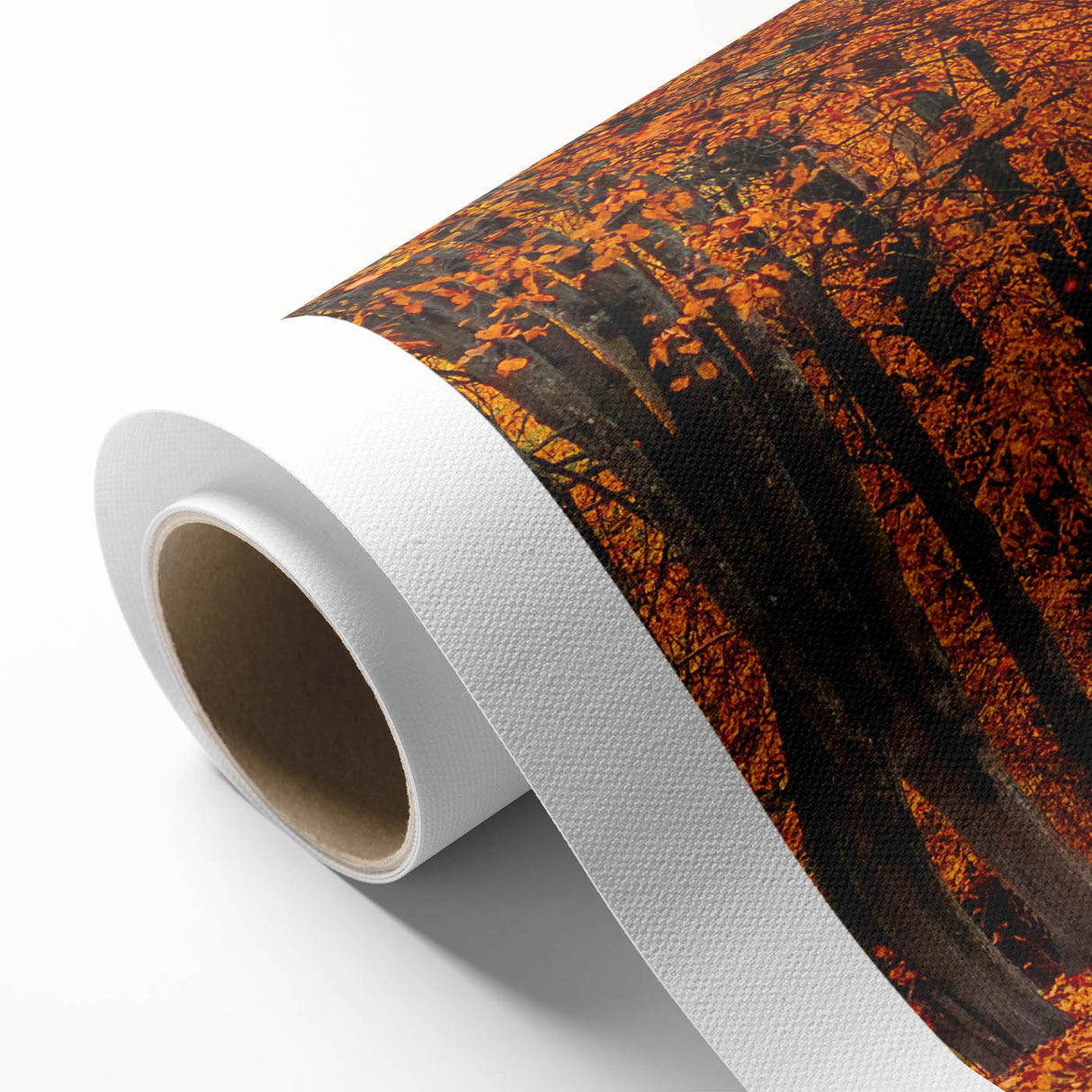 Rolled canvas art showcasing a vibrant landscape road design, featuring rich colors and intricate details, ideal for home decor and artistic expression.