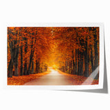 Scenic wall art print showcasing a winding road through lush green landscapes, designed for home decor. The vibrant colors and detailed textures invite tranquility.