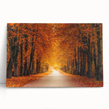 Stretched canvas wall art showcasing a scenic landscape with winding roads, featuring vibrant colors and intricate details, ideal for home decor enhancement.