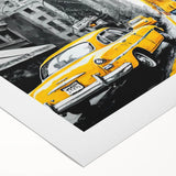 Rolled canvas wall art showcasing a serene landscape road design, featuring vibrant colors and intricate details, elegantly packaged in a protective tube for safe delivery.