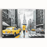 Stretched canvas artwork showcasing a vibrant landscape road design with rich colors and intricate details, perfect for enhancing modern home decor.