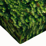 Close-up of a stretched canvas wall art design showcasing a vibrant landscape with winding roads, rich colors, and intricate details, perfect for home decor.