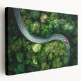 Stretched canvas art showcasing a vibrant landscape road design, featuring rich colors and intricate details, perfect for modern home decor.