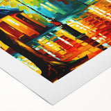 Rolled canvas wall art showcasing a vibrant landscape with winding roads and lush greenery, designed to enhance modern decor, packaged securely in a protective tube.