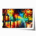 Rolled print of a serene landscape featuring winding roads through lush green hills, designed for wall art decor, showcasing vibrant colors and natural beauty.