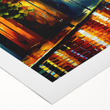 Rolled canvas wall art showcasing a serene landscape road design, featuring vibrant colors and intricate details, perfect for home decor or interior design projects.