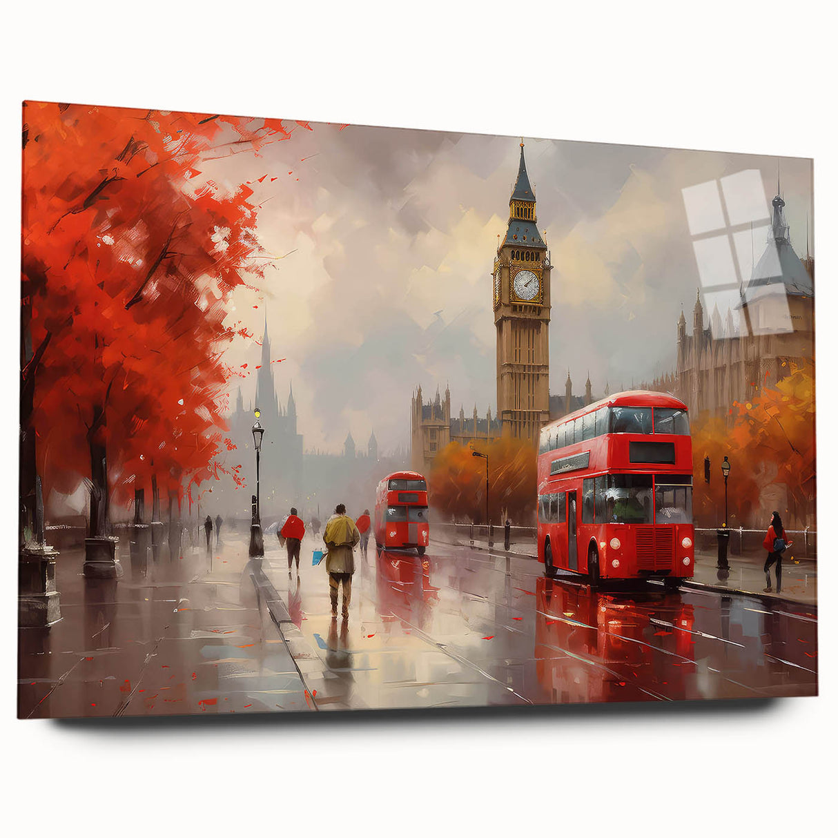 Colorful acrylic glass wall art featuring a scenic landscape with winding roads, designed for modern interiors, showcasing vibrant hues and clear details. Ideal for home decor enthusiasts.