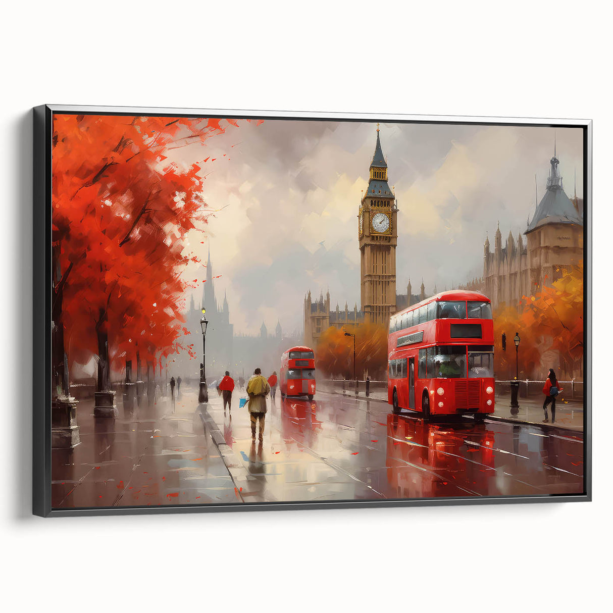 Framed wall art featuring a contemporary landscape design with winding roads, set against a black background. The piece adds a modern touch to any decor.