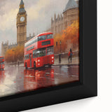 Framed canvas showcasing a detailed landscape road design, featuring vibrant colors and intricate textures, ideal for home decor and art enthusiasts.