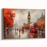 Framed canvas wall art showcasing a serene landscape road design, featuring warm gold accents and a modern aesthetic, perfect for contemporary home decor.