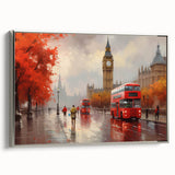 Framed canvas artwork showcasing a silver-toned landscape design with winding roads, ideal for modern home decor, highlighting intricate textures and elegant framing.