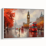 Framed canvas wall art showcasing a serene landscape with winding roads, designed in soothing earth tones, ideal for enhancing modern home decor.