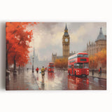 Stretched canvas artwork showcasing a vibrant landscape of winding roads, rich greenery, and a bright blue sky, perfect for home decor and wall art enthusiasts.