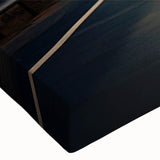 Close-up of a stretched canvas wall art piece showcasing a vibrant landscape road design, featuring rich colors and intricate details, ideal for home decor.