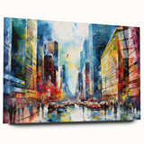 Acrylic glass wall art showcasing a scenic landscape with winding roads and vibrant colors, perfect for modern home decor and artistic inspiration. The artwork is designed for easy wall mounting, adding a touch of elegance to any space.