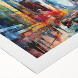 Rolled canvas artwork showcasing a vibrant landscape road design, perfect for home decor. The piece features rich colors and intricate details, ideal for enhancing any space.